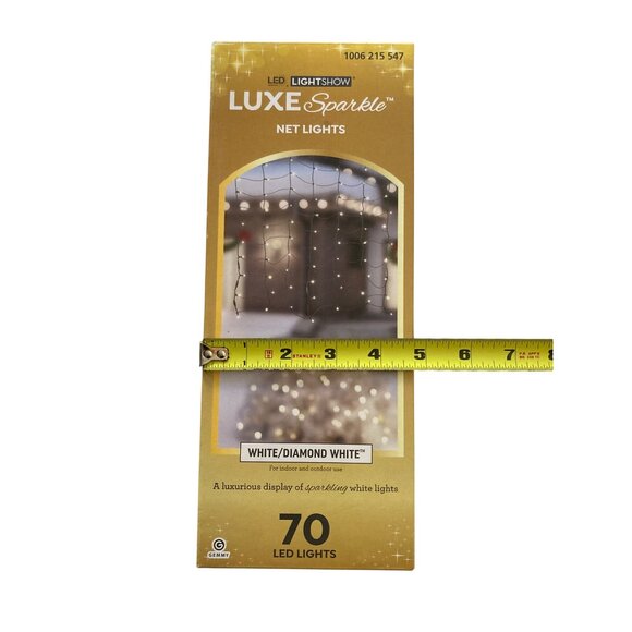 LED Light Show Luxe Sparkle Net Lights Diamond White - Picture 6 of 7